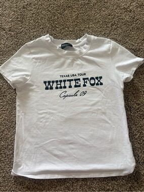 White Fox Boutique White Cropped Tee